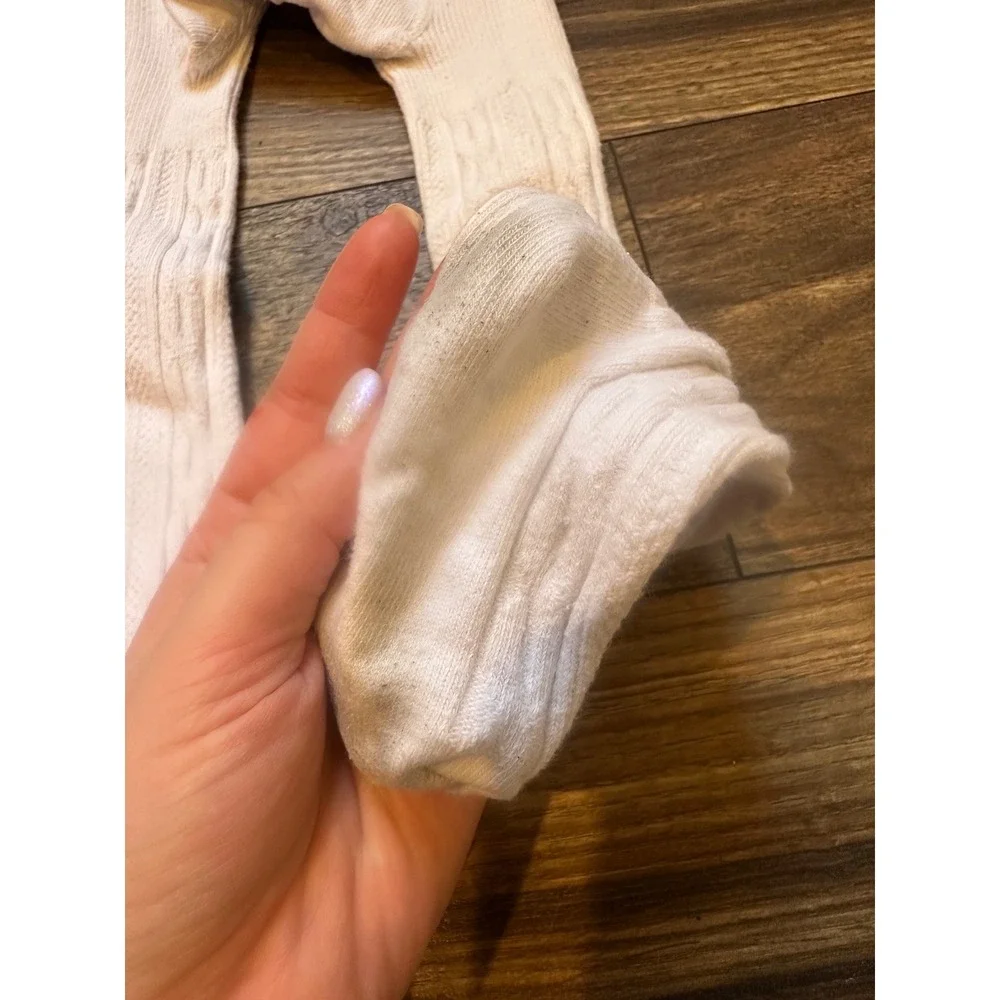 Baby Gap Toddler White Cable‎ Knit Bear Tights 4-5 years